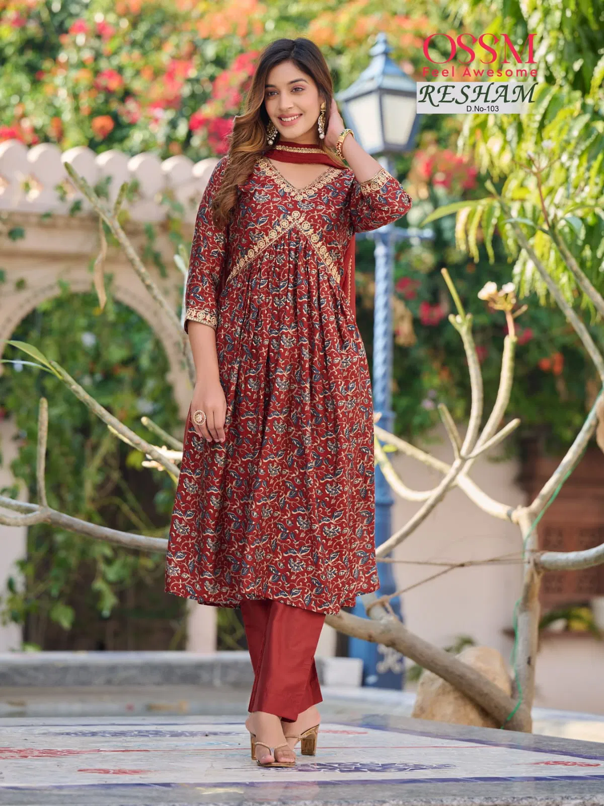 Ossm Resham Vol 1 Festive Wear Wholesale Anarkali Suits Catalog